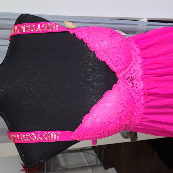 πNWT Juicy Couture 2pc Lace/Mesh Babydoll LingerieπSize Large - Picture 10 of 11